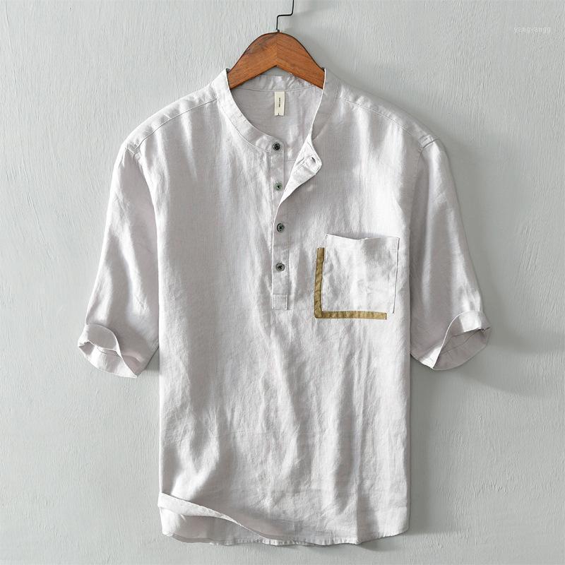 Helisopus Summer Men's Shirt Cotton Linen Casual Loose Short Sleeve Tops Fashion Breathable Solid Chemise Homme Shirts, Gray
Helisopus Summer Men's Shirt Cotton Linen Casual Loose Short Sleeve Tops Fashion Breathable Solid Chemise Homme Shirts, Gray