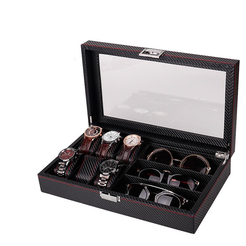 Watch Boxes & Cases Men Box Organizer Storage 6 Slots Luxury Carbon Fiber Glasses Case Wooden Black Display Square Cabinet Spot GoodsWatch
Watch Boxes & Cases Men Box Organizer Storage 6 Slots Luxury Carbon Fiber Glasses Case Wooden Black Display Square Cabinet Spot GoodsWatch