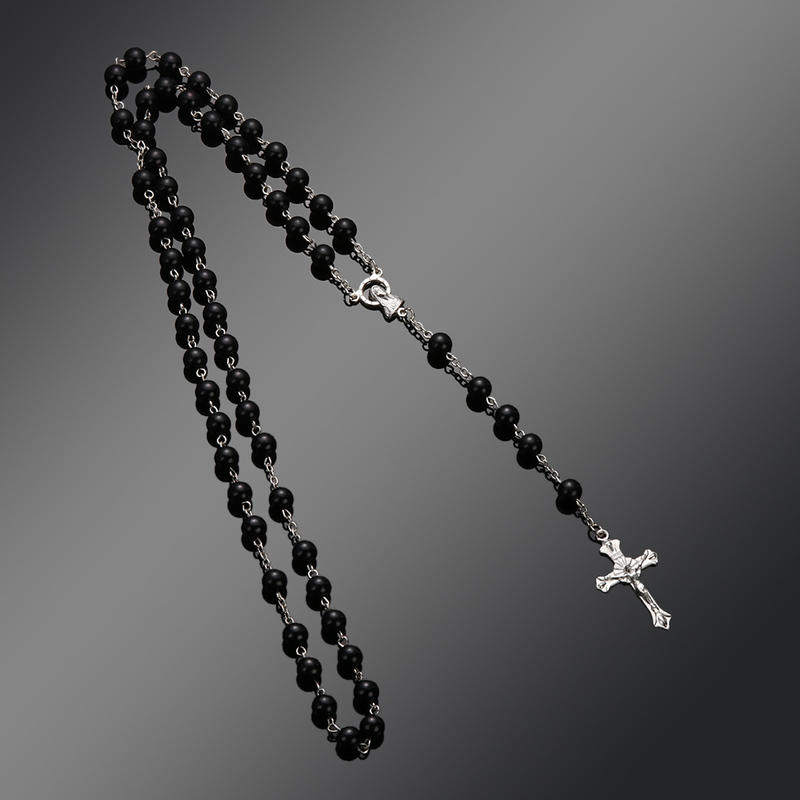 Fashion Handmade Round Glass Bead Catholic Rosary Quality Bead Cross Necklace Beads Cross Religious Pendants Necklace 220813
Fashion Handmade Round Glass Bead Catholic Rosary Quality Bead Cross Necklace Beads Cross Religious Pendants Necklace 220813