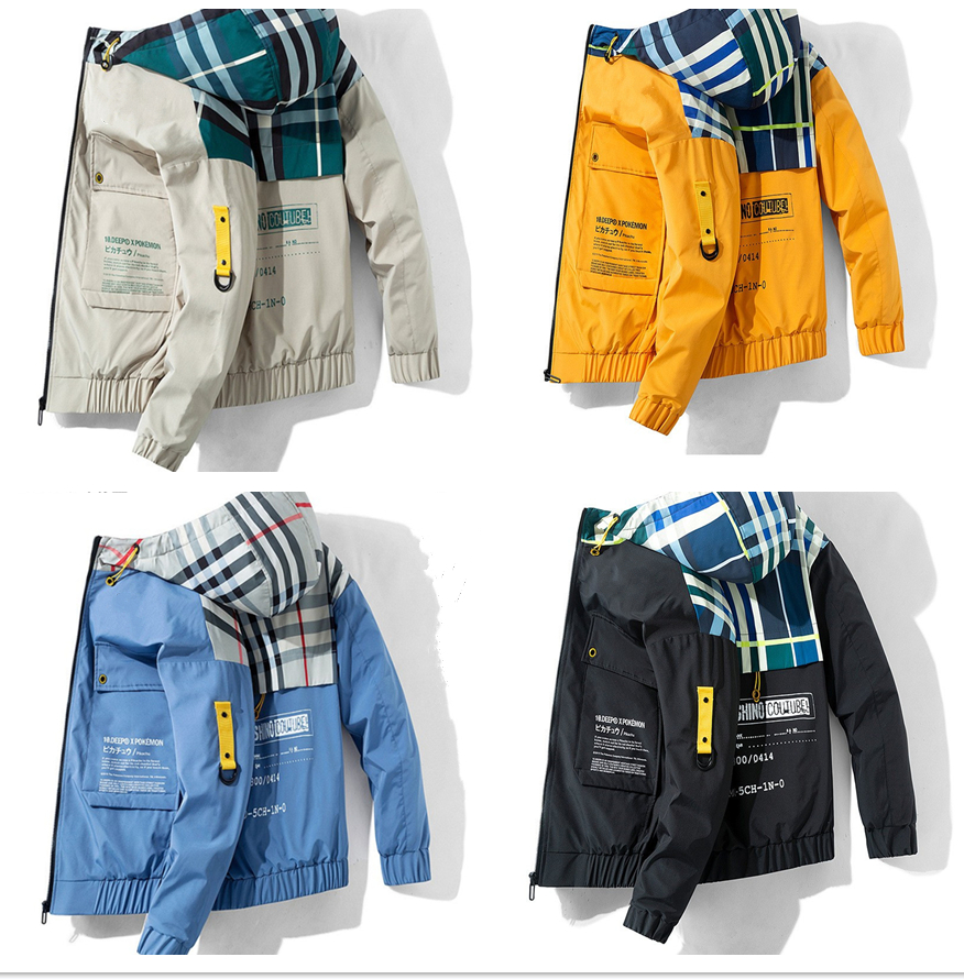 Spring And Autumn Clothes designer jacket Outwear Hooded Wadded Coat Slim Hip Hop Mens Fashion Printed