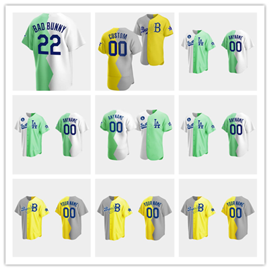 2022 All-Star Celebrity Softball Game Baseball Jerseys 22 Bad Bunny 16 Andre Ethier 15 Shawn Green26 Joel McHale 23 JoJo Siwa 2 Bryan Cranston Women Youth, Men flexbase white-green
2022 All-Star Celebrity Softball Game Baseball Jerseys 22 Bad Bunny 16 Andre Ethier 15 Shawn Green26 Joel McHale 23 JoJo Siwa 2 Bryan Cranston Women Youth, Men flexbase white-green