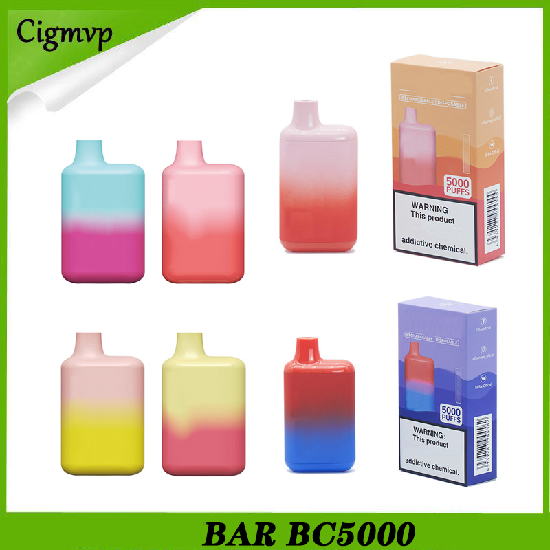 BAR BC5000 E Cigarettes Disposable Vape 13ml MESH Coil Pods 650mah Recharged Battery Vapes Box Device
BAR BC5000 E Cigarettes Disposable Vape 13ml MESH Coil Pods 650mah Recharged Battery Vapes Box Device