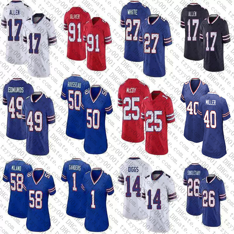 17 Josh Allen 14 Stefon Diggs 40 Von Miller Custom Football Jerseys 58 Matt Milano 50 Gregory Rousseau 8 OJ Howard 88 Dawson Knox AJ Epenesa Dion Dawkins Micah Hyde, Womens
17 Josh Allen 14 Stefon Diggs 40 Von Miller Custom Football Jerseys 58 Matt Milano 50 Gregory Rousseau 8 OJ Howard 88 Dawson Knox AJ Epenesa Dion Dawkins Micah Hyde, Womens