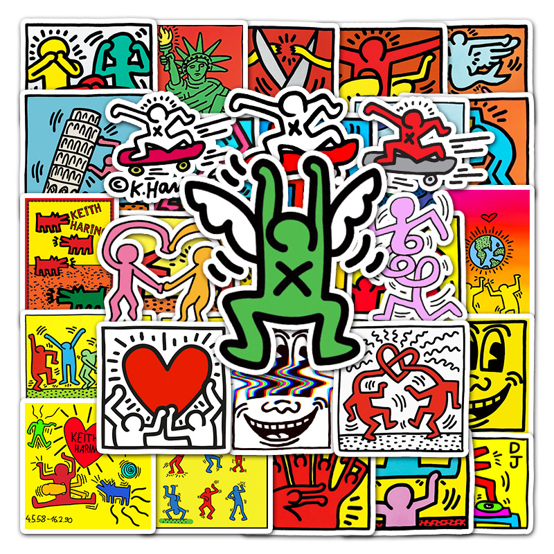 50PCS Keith Haring Waterproof Sticker for Decal Laptop Motorcycle Luggage Snowboard Car Graffiti Stickers Decal Decoration, Multi colors
50PCS Keith Haring Waterproof Sticker for Decal Laptop Motorcycle Luggage Snowboard Car Graffiti Stickers Decal Decoration, Multi colors