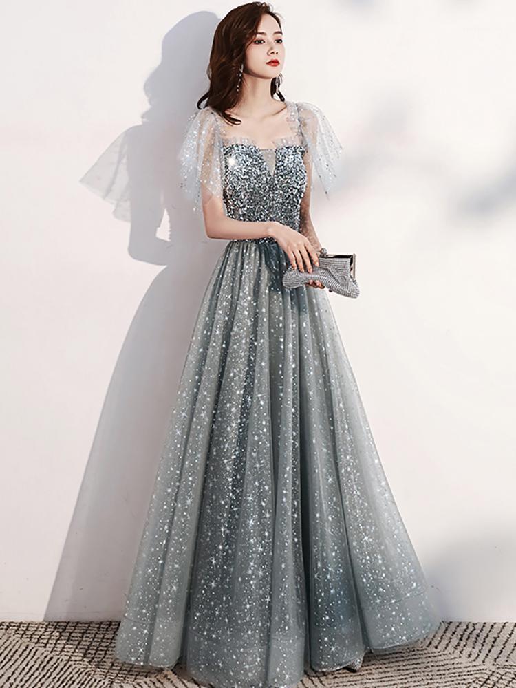 Casual Dresses 2022 Elegant Luxury Sequin Birthday Long Off Shoulder Shiny Prom Gowns Summer Short Sleeve Floor-Length Dress Party Club, Silver grey
Casual Dresses 2022 Elegant Luxury Sequin Birthday Long Off Shoulder Shiny Prom Gowns Summer Short Sleeve Floor-Length Dress Party Club, Silver grey
