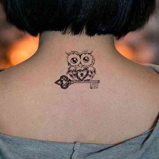 NXY Temporary Tattoo Cute Owl Waterproof Stickers Body Art Makeup Water Resistant Sticker Women Men Dropshipping Tslm1 0330