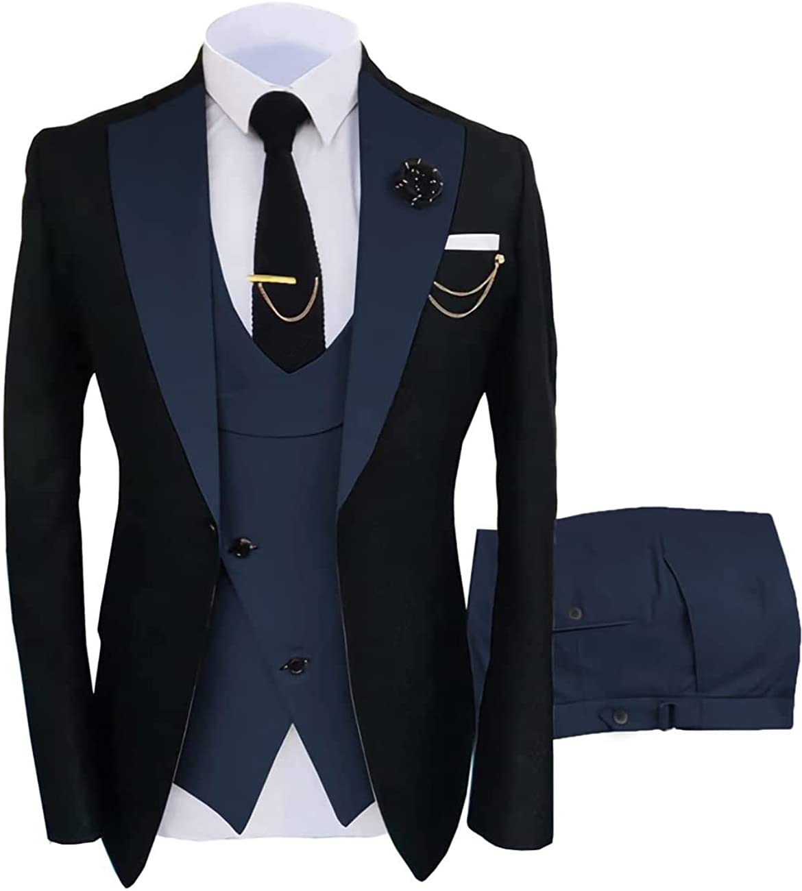 Burgundy Wedding Tuxedos Mens Prom Suits Notched Lapel Slim Fit Wedding Suit For Men Blazers Three Pieces Jacket Vest And Pants Party Business Holiday