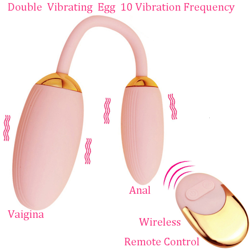 Massager Sex toys Double-end Remote Control Vibrating Egg Vaginal Balls Clitoris Stimulator Powerful Vibrator Adult Products Toys for Woman