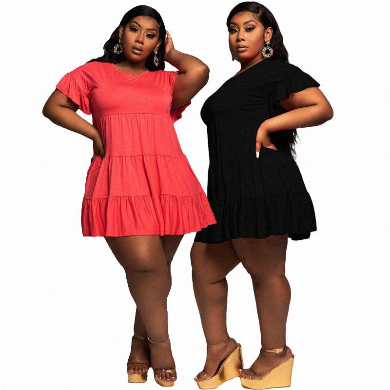 Plus Size Dresses Mini Dress Casual Lounge Wear Tee Shirt Ladies Women Summer Sweet Pretty Ruffled Wholesale Drop, Black
Plus Size Dresses Mini Dress Casual Lounge Wear Tee Shirt Ladies Women Summer Sweet Pretty Ruffled Wholesale Drop, Black