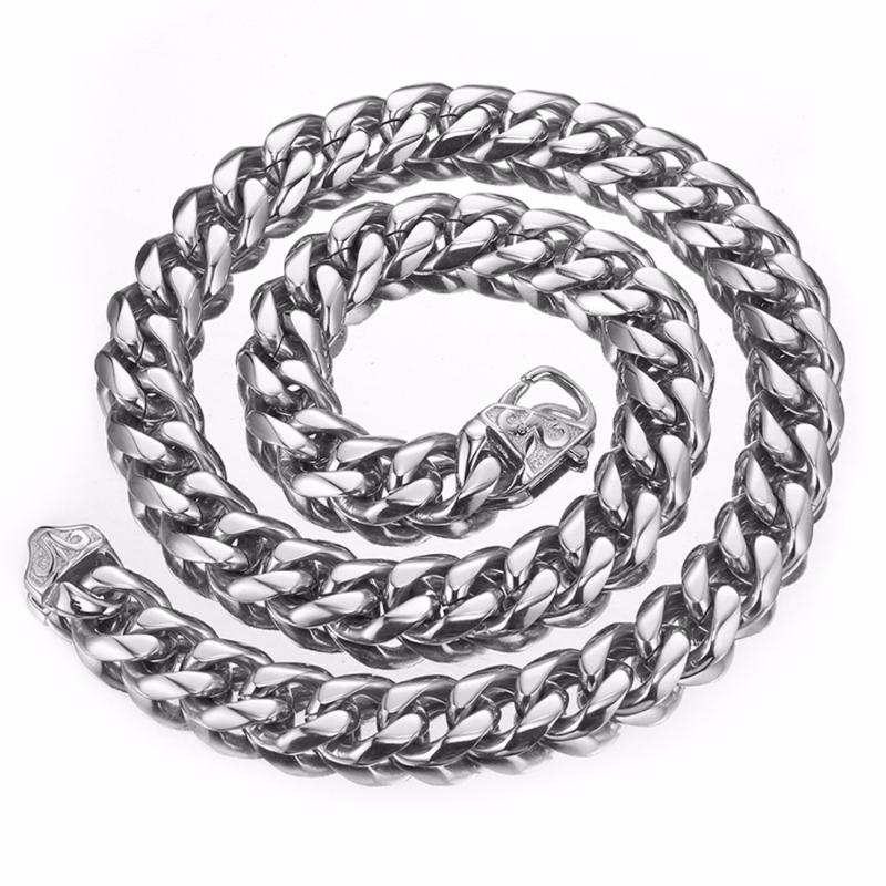 Chains Granny Chic Silver Gold Color 7"-40" 12/15/17mm Curb Cuban Chain Necklace 316L Stainless Steel Mens Xmas GiftChains
Chains Granny Chic Silver Gold Color 7"-40" 12/15/17mm Curb Cuban Chain Necklace 316L Stainless Steel Mens Xmas GiftChains