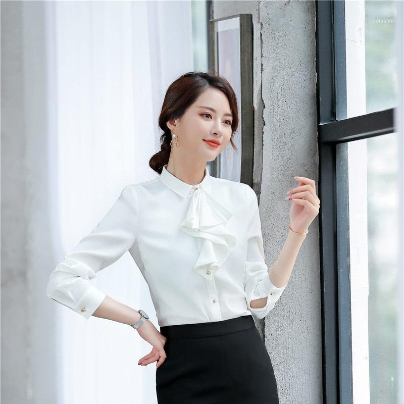 Women' Blouses & Shirts Elegant White Long Sleeve Chiffon And For Women Business Work Wear Blouse Female Tops Clothes OL Styles
Women' Blouses & Shirts Elegant White Long Sleeve Chiffon And For Women Business Work Wear Blouse Female Tops Clothes OL Styles