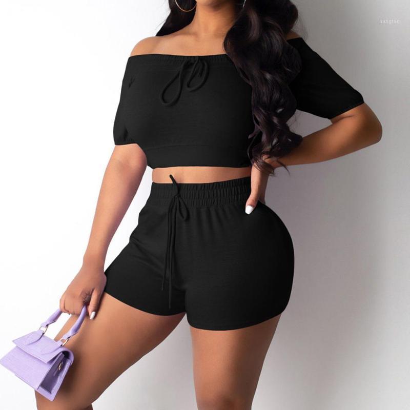 Women Sport Tracksuit Two Piece Set Summer Sexy Solid Bandage Short Sleeve Crop Tops Pants Sports Jogging Suit, Black
Women Sport Tracksuit Two Piece Set Summer Sexy Solid Bandage Short Sleeve Crop Tops Pants Sports Jogging Suit, Black