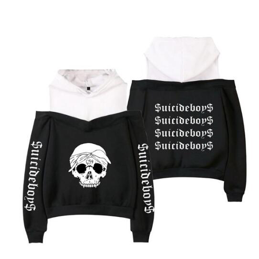 Suicide Boys Suicideboys Merch Sexy Off Shoulder Hoodies Women Fashion Pullover Hooded Sweatshirt Streetwear Clothes, 001
Suicide Boys Suicideboys Merch Sexy Off Shoulder Hoodies Women Fashion Pullover Hooded Sweatshirt Streetwear Clothes, 001