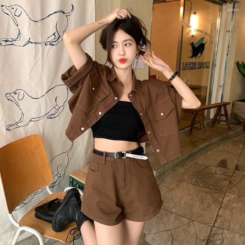Women' T-Shirt Hong Kong Style Short Denim Shirt Jacket Women' Summer 2022 Retro Collar Salt Loose Sleeve TopWomen' Women'sWomen, One piece shorts
Women' T-Shirt Hong Kong Style Short Denim Shirt Jacket Women' Summer 2022 Retro Collar Salt Loose Sleeve TopWomen' Women'sWomen, One piece shorts