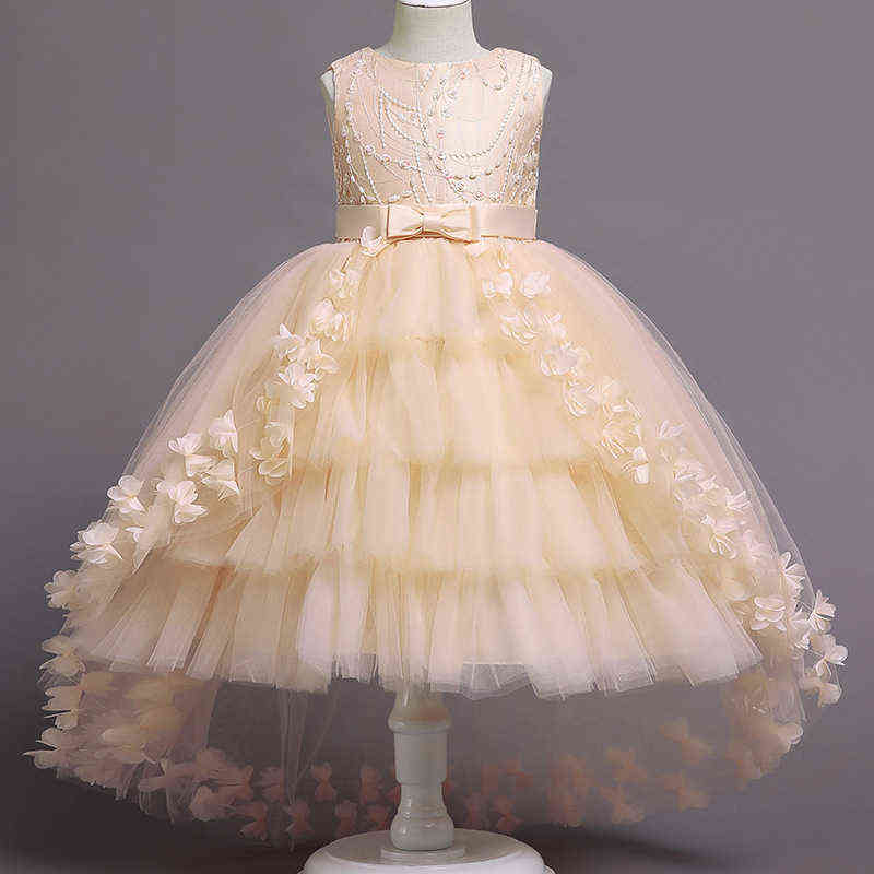 New High quality baby lace princess dress for girl elegant birthday party dress girl dress Baby girl's christmas clothes 2-12yrs Y220510