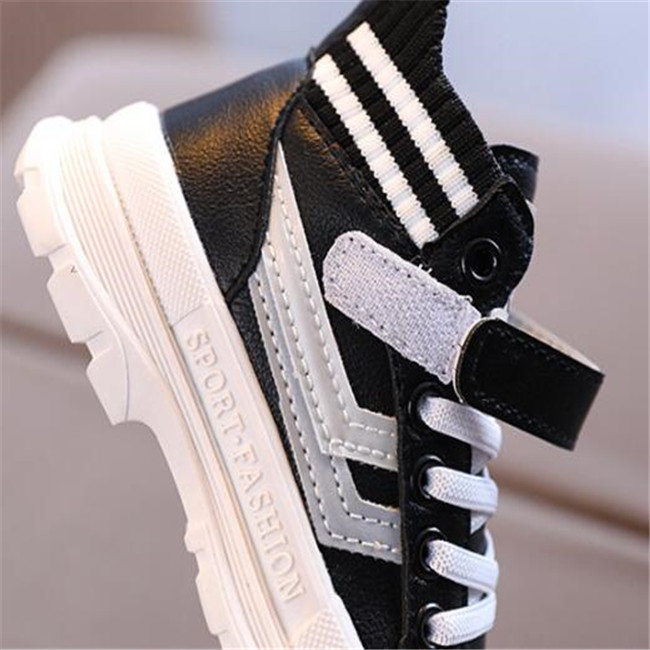 Fashion Childrens Martin Boots Autumn Winter Kids Shoes High Sneakers Leather Toddler Boys Girl Snow Boot