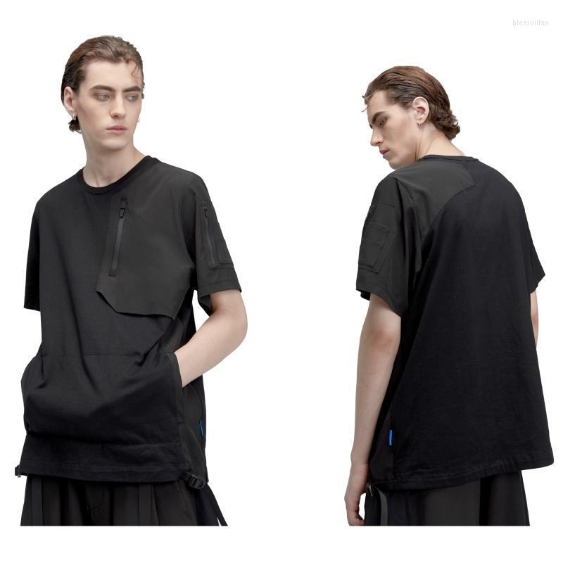 Men' T-Shirts Reindee Lusion Recycled Fabric Short-sleeved Cotton T-shirt Split Joint Arm Pocket Polyester Techwear NinjawearMen' Bles22, As pic
Men' T-Shirts Reindee Lusion Recycled Fabric Short-sleeved Cotton T-shirt Split Joint Arm Pocket Polyester Techwear NinjawearMen' Bles22, As pic