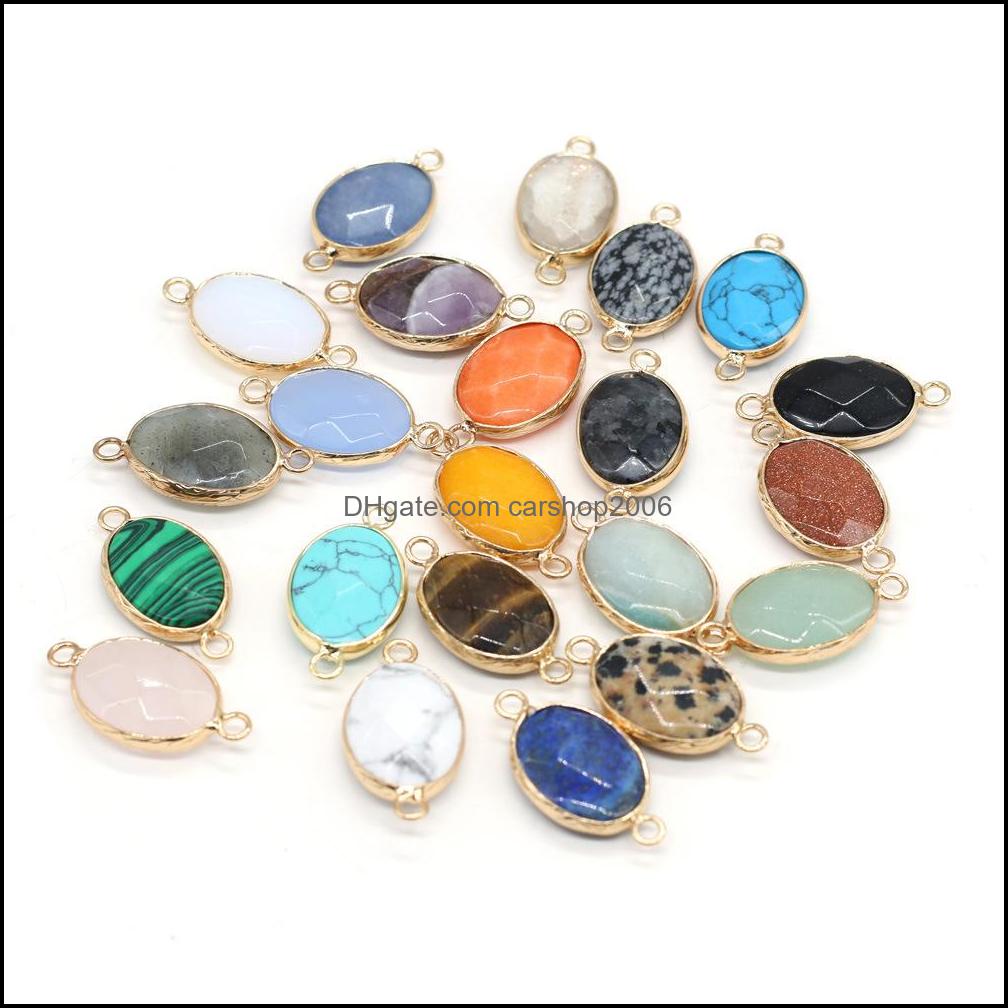 Charms Jewelry Findings Components 14X27Mm Oval Shape Natural Stone Rose Quartz Tigers Eye Turquoise Opal Pendant Diy For Druzy Bracelet N
Charms Jewelry Findings Components 14X27Mm Oval Shape Natural Stone Rose Quartz Tigers Eye Turquoise Opal Pendant Diy For Druzy Bracelet N