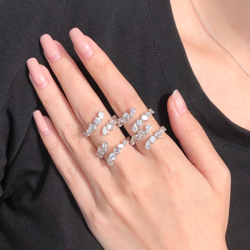 D-E VS White Diamond Ring 1.3ct 18K Gold Nature White Diamonds Wedding Engagement Female Rings for Women Fine Diamonds Ring