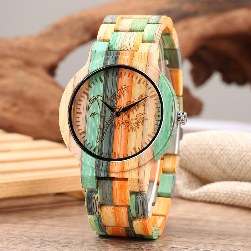 Wristwatches Women's Elegant Full Wood Watch Color Quartz Couple Watches Fine Carved Bamboo Dial Men's Practical Clock Anniversary G, Wooden watch a
Wristwatches Women's Elegant Full Wood Watch Color Quartz Couple Watches Fine Carved Bamboo Dial Men's Practical Clock Anniversary G, Wooden watch a