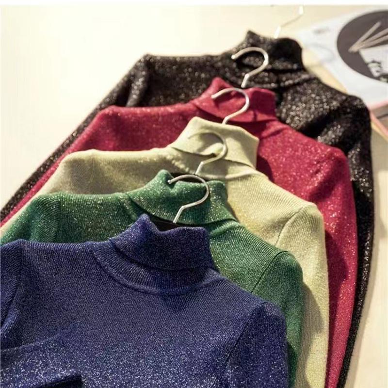 Women's Sweaters Flash Silk Sweater Women's 2022 Autumn And Winter Long Sleeve High Neck Fashion Bright Gold Knit Pullover FemmeWomen's, Green
Women's Sweaters Flash Silk Sweater Women's 2022 Autumn And Winter Long Sleeve High Neck Fashion Bright Gold Knit Pullover FemmeWomen's, Green