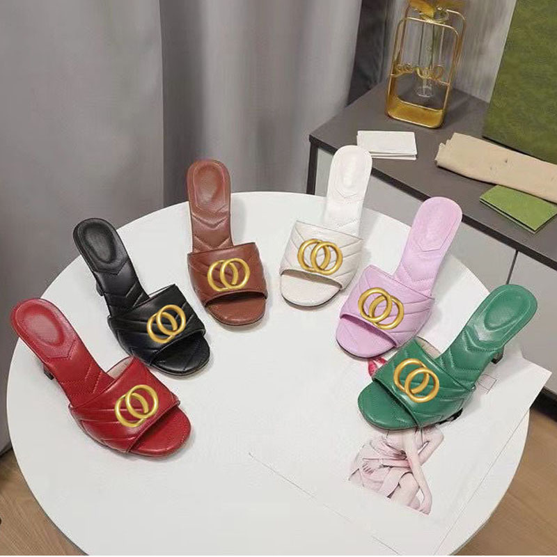 Classic designer women beach Half slippers 100% leather Thick heels Metal Slides cowhide summer woman shoes Lazy Sandals High heeled shoe Large size 34-40-41-42 With box, Red
Classic designer women beach Half slippers 100% leather Thick heels Metal Slides cowhide summer woman shoes Lazy Sandals High heeled shoe Large size 34-40-41-42 With box, Red