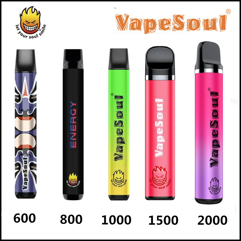 Original Vapesoul Soul Smile Disposable Vape Pen 600 800 1000 1500 2000 Puffs Pre-Filled E CIG Device Rechargeable Battery Mini Vapes Europe Canada Australia
Original Vapesoul Soul Smile Disposable Vape Pen 600 800 1000 1500 2000 Puffs Pre-Filled E CIG Device Rechargeable Battery Mini Vapes Europe Canada Australia