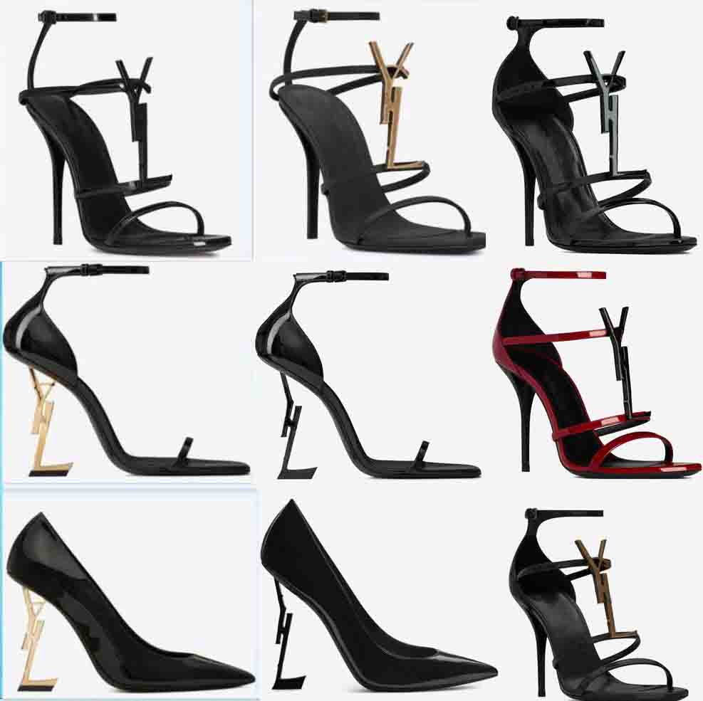 

Paris Women Dress Shoes Red Bottom High-heeled Luxurys Designers Shoe 10cm Heels Black Golden Gold Wedding Bottoms, 24#