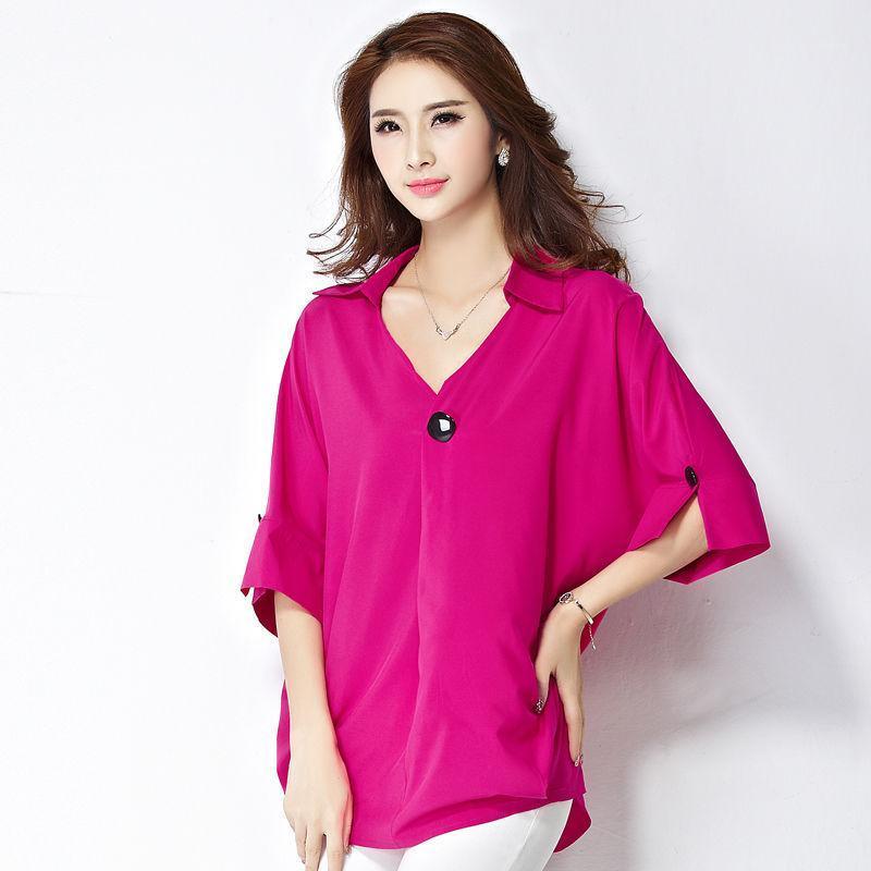 Women's Blouses & Shirts Oversize Women Chiffon Blouse 2022 Summer V- Neck Half Sleeve All-Match Tops Button Decoration Loose Female Shirt, Black
Women's Blouses & Shirts Oversize Women Chiffon Blouse 2022 Summer V- Neck Half Sleeve All-Match Tops Button Decoration Loose Female Shirt, Black