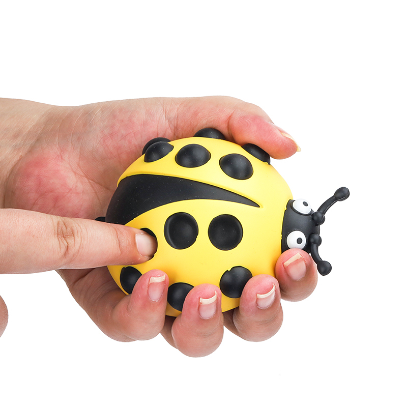 2022 New Fidget Toys 3D Vent Decompression Silicone Bubble Ball Children's Educational Toy Kneading Ladybug Kneading
