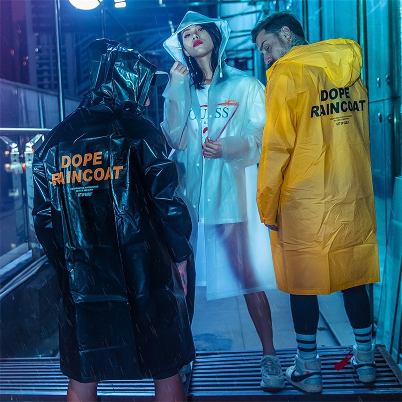 Aolamegs Men Coat Waterproof Trench Cardigan Raincoat Male Multi-color Optional Fashion High Street Hip Hop Style Streetwear 201128