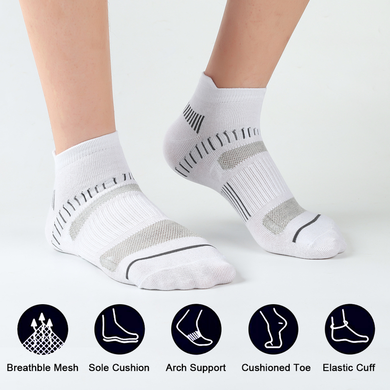 Men Ankle Socks10 Pair High Quality Cotton Athletic Cushioned Breathable Casual Sports Socks Male Short Socks Size3848 D220611