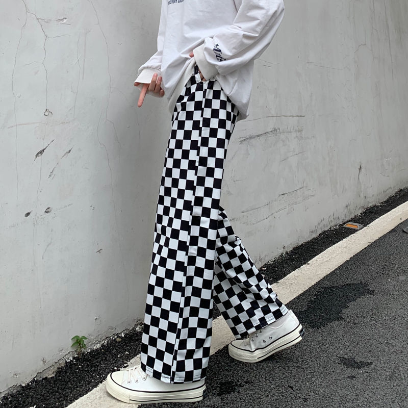 Spring Autumn Goth Pant Wide Leg Streetwear High Waist Oversized Trousers Womans Straight Couple Clothes Punk 220325