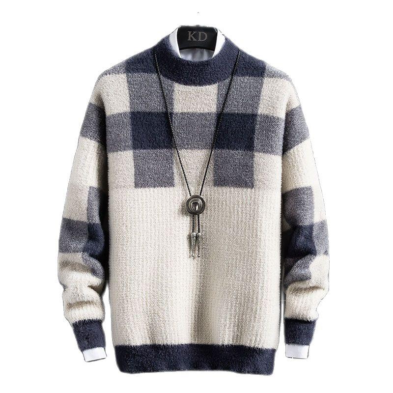 Men's Sweaters 2022 Winter Top Quality Cashmere Turtleneck Sweater Men Fashion Plaid Male Pullovers Thick Warm Mens Christmas, Light grey
Men's Sweaters 2022 Winter Top Quality Cashmere Turtleneck Sweater Men Fashion Plaid Male Pullovers Thick Warm Mens Christmas, Light grey