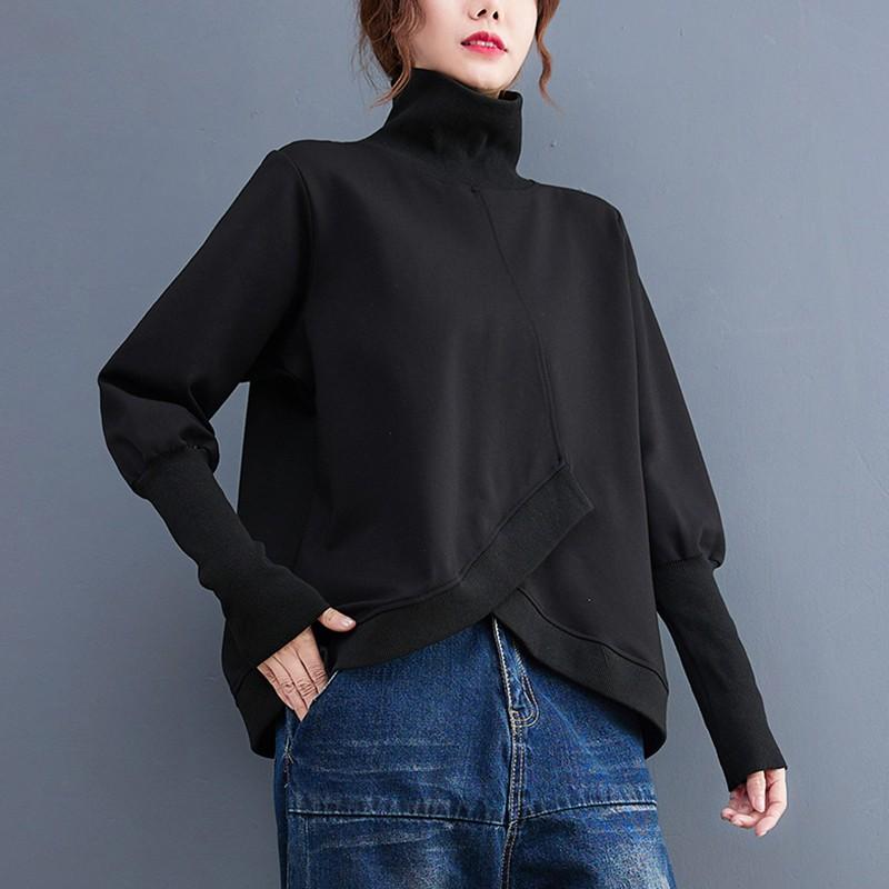 Women's Hoodies & Sweatshirts 2022 Autumn Women Black Casual Sweatshirt Arrival Korean Style Vintage Turtleneck Loose Female Long Sleeve Pul
Women's Hoodies & Sweatshirts 2022 Autumn Women Black Casual Sweatshirt Arrival Korean Style Vintage Turtleneck Loose Female Long Sleeve Pul