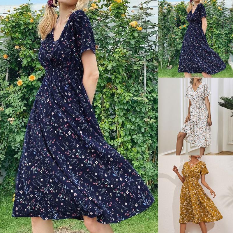 Casual Dresses Women Sexy V-neck Short Sleeve Floral Print Vintage Chiffon A-line Midi Dress 2022 Summer Boho Beach VestidosCasual, Agn
Casual Dresses Women Sexy V-neck Short Sleeve Floral Print Vintage Chiffon A-line Midi Dress 2022 Summer Boho Beach VestidosCasual, Agn