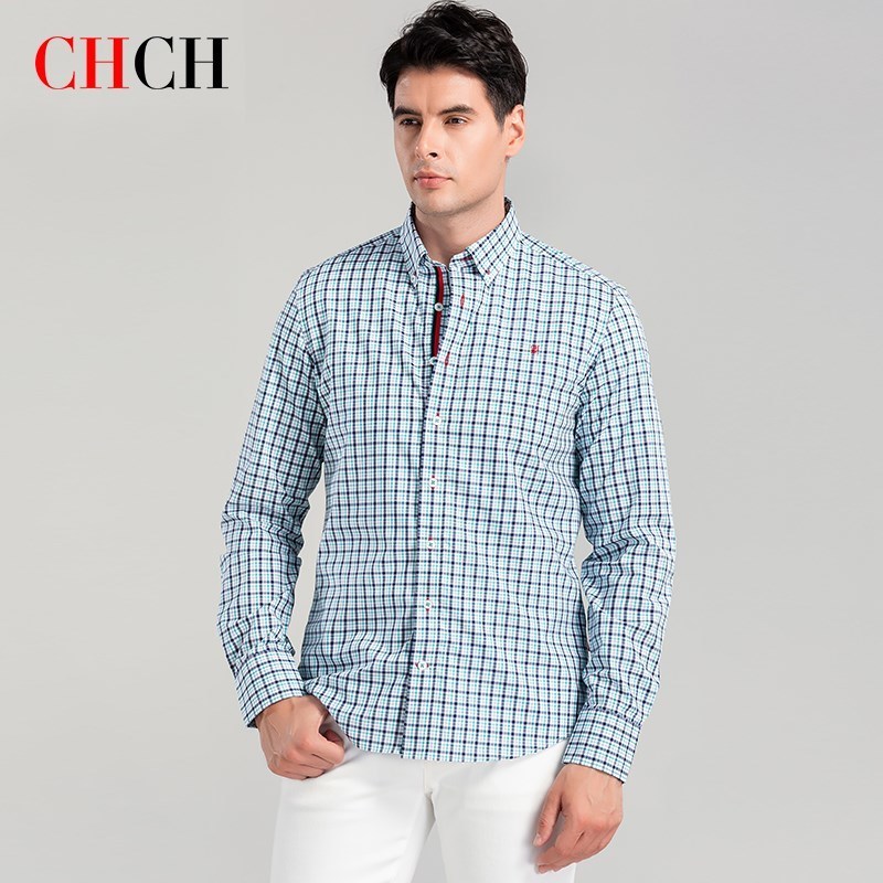 100% Pure Cotton Arrival Striped Plaid Shirt Business Casual High Quality Longsleeve for Men Button Up cloth 220322