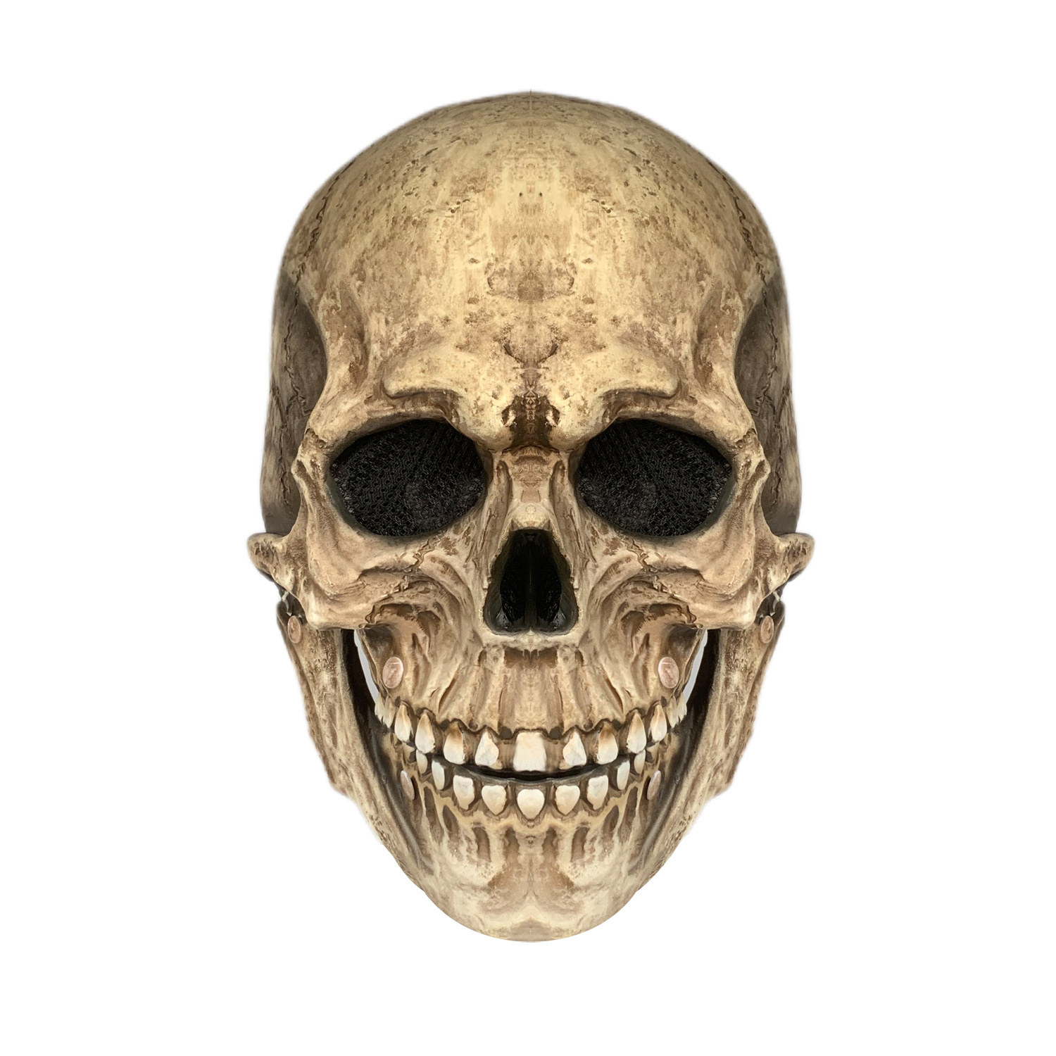 Halloween Party Full Head Skull Mask with Movable Jaw Scary Latex Adult Size Cosplay Masquerade Masks
