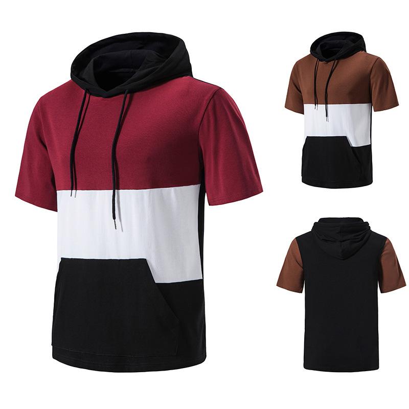 Men' T-Shirts Men' Short-sleeved T-shirt Color-blocking Sports Hoodie Casual Hip-hop Pullover SweaterMen, Dark brown
Men' T-Shirts Men' Short-sleeved T-shirt Color-blocking Sports Hoodie Casual Hip-hop Pullover SweaterMen, Dark brown