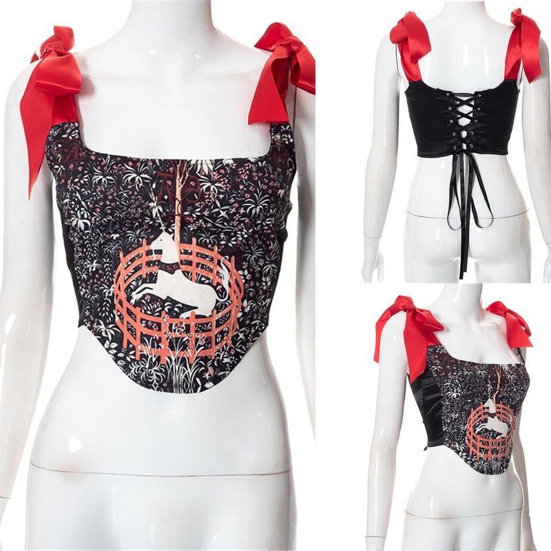 Women' Tanks & Camis Women Tie Up Strap Camisole Crop Top Sexy Square Neck Horse Printed Fish Boned Cross Bandage Back Bodycon Corset Vest, Black
Women' Tanks & Camis Women Tie Up Strap Camisole Crop Top Sexy Square Neck Horse Printed Fish Boned Cross Bandage Back Bodycon Corset Vest, Black