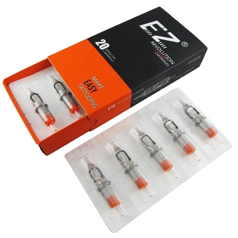 EZ Revolution Cartridge Tattoo Needles Round Shader #12 0.35mm for Rotary Machines Pen Grips 20pcs /lot 220316