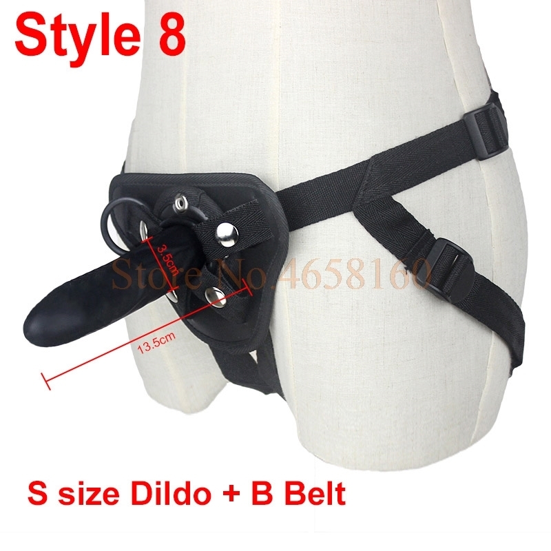 5 / 6 / 7 Inch Big G-Spot Dildo Strap-On Harness Kit Silicone Dildo Strapon Penis Bullet Vibrator Couples / Lesbian Sex Toys 220514