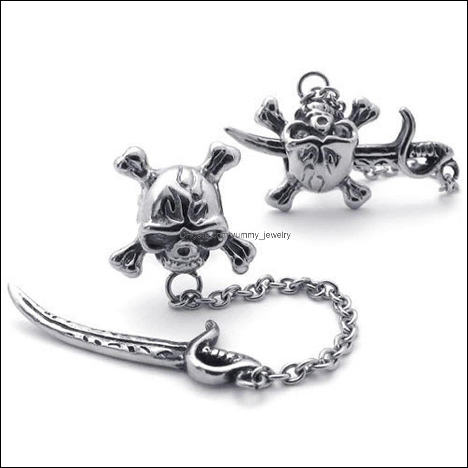 Stud Earrings Jewelry Mens Vintage Stainless Steel Cz Cubic Zirconia Pirate Skl Drop Chain Sword Charm Delivery 2021 Iw7Mp
Stud Earrings Jewelry Mens Vintage Stainless Steel Cz Cubic Zirconia Pirate Skl Drop Chain Sword Charm Delivery 2021 Iw7Mp