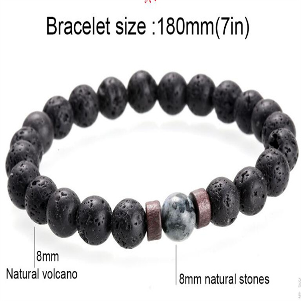 Men Beaded Bracelet Natural Moonstone Bead Tibetan Buddha Bracelet chakra Lava Stone Diffuser Bracelets Jewelry gift GC1053