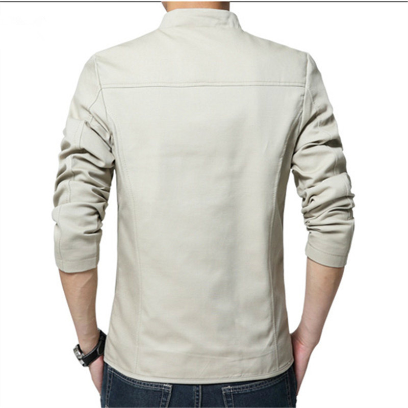 Mens Jacket Fashion Standing Collar Jacket Coats Men Slim Fit Business Casual Male Jackets Men Clothing Plus Size M-5XL Solid 220813