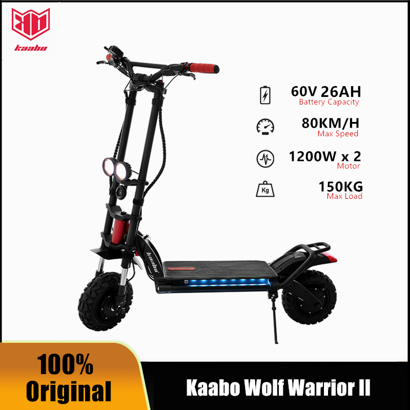 Original Kaabo Wolf Warrior II 60V 26AH LG Battery Smart Electric Kick Scooter 11\
Original Kaabo Wolf Warrior II 60V 26AH LG Battery Smart Electric Kick Scooter 11\