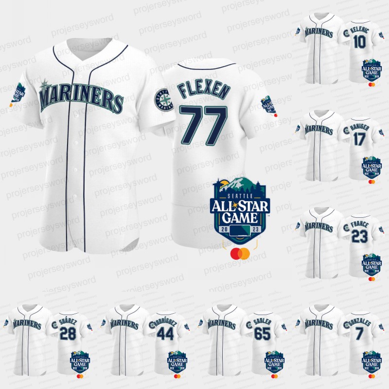 2023 All-Star Game Jersey Chris Flexen Casey Sadler Julio Rodriguez Eugenio Suarez Ty France Mitch Haniger Jarred Kelenic Marco Gonzales J.P. Crawford Kyle Lewis, 10 jarred kelenic
2023 All-Star Game Jersey Chris Flexen Casey Sadler Julio Rodriguez Eugenio Suarez Ty France Mitch Haniger Jarred Kelenic Marco Gonzales J.P. Crawford Kyle Lewis, 10 jarred kelenic