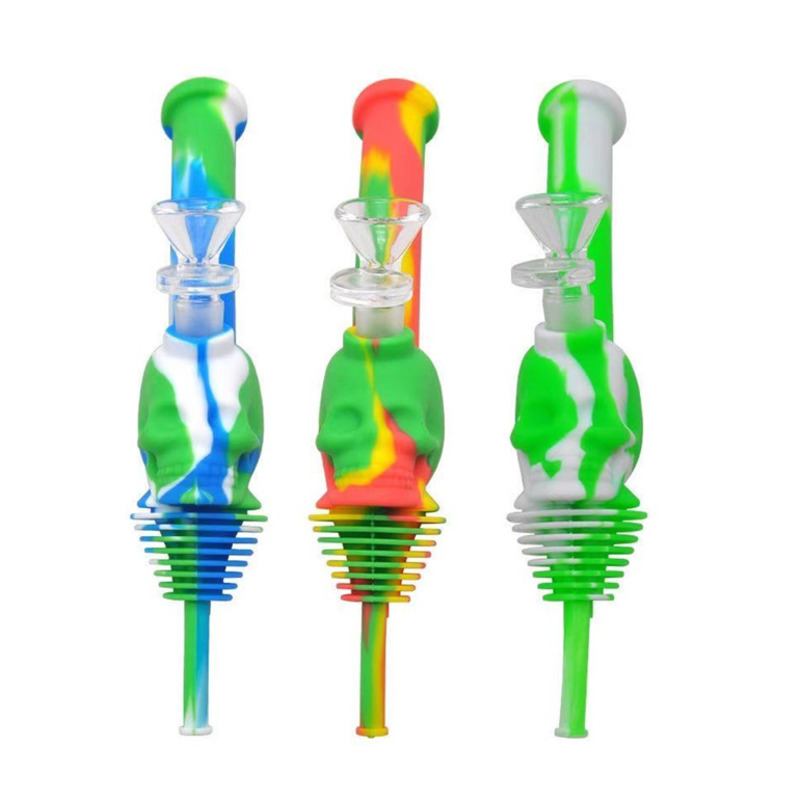 Creativity design Silicone pipes about 9 inches smoking Pipe Personality Portable Tobacco Pipes with glass bowl
Creativity design Silicone pipes about 9 inches smoking Pipe Personality Portable Tobacco Pipes with glass bowl