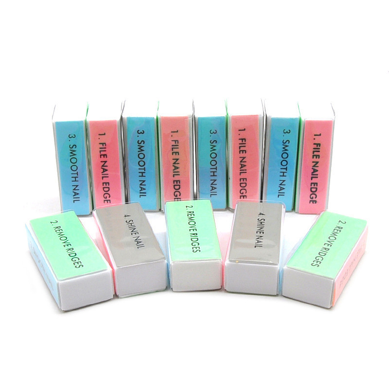 Mini Nail Buffer Block 100 PCS Sponge Sanding Buffing Lixa Accessory Lime 4 Side UV Gel Polish Files Shiny Tools 220705