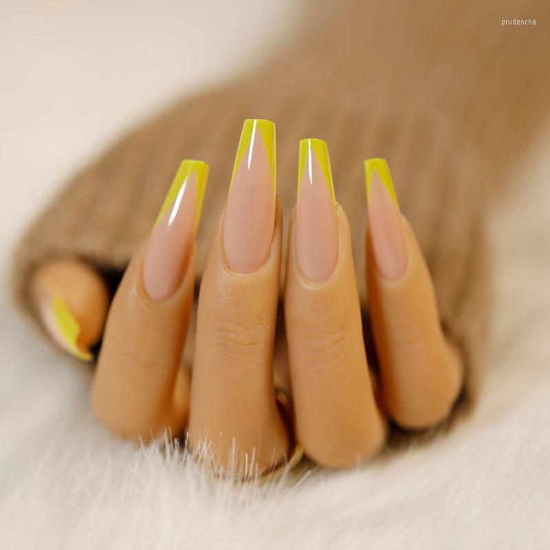 False Nails 24pcs Long French Nail For Women Ballerina Fake With Glue Press On Gradient Lines Tips Art Decoration Prud22, Jp1983-b3
False Nails 24pcs Long French Nail For Women Ballerina Fake With Glue Press On Gradient Lines Tips Art Decoration Prud22, Jp1983-b3